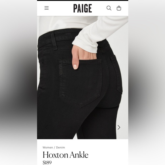 PAIGE Hoxton Ankle black jean - Picture 4 of 9